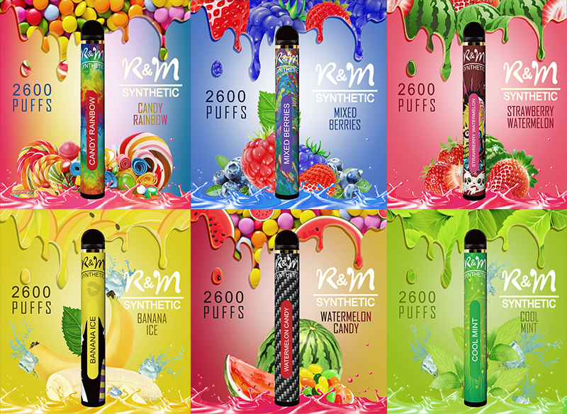 R&M SYNTHETIC 2600 Puffs Disposable Vape |Candy Rainbow