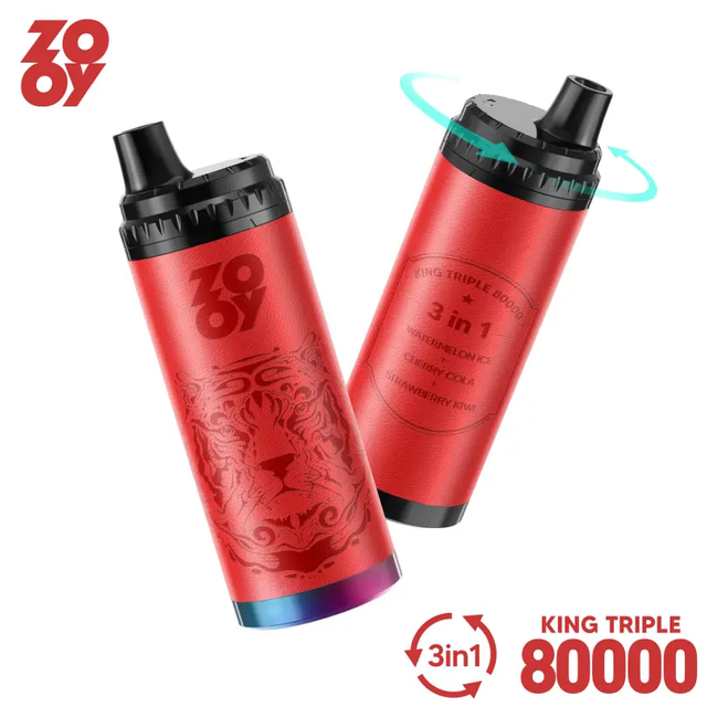 ZOOY King Triple 80K Puffs 3-in-1 Switchable Flavors Disposable Vape