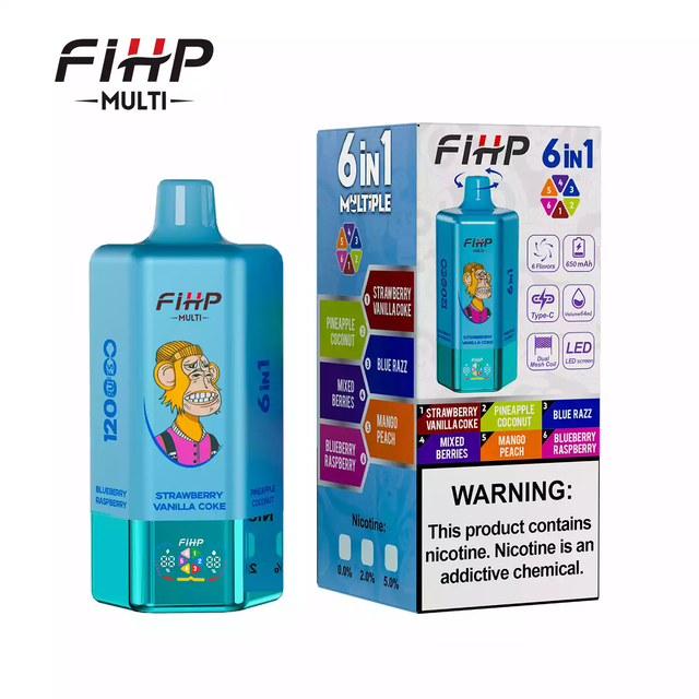 FIHP 120000 Puffs 6-in-1 Multiple Tastes best disposable vape 2026 Bulk Buy Rechargeable Disposable Vapes