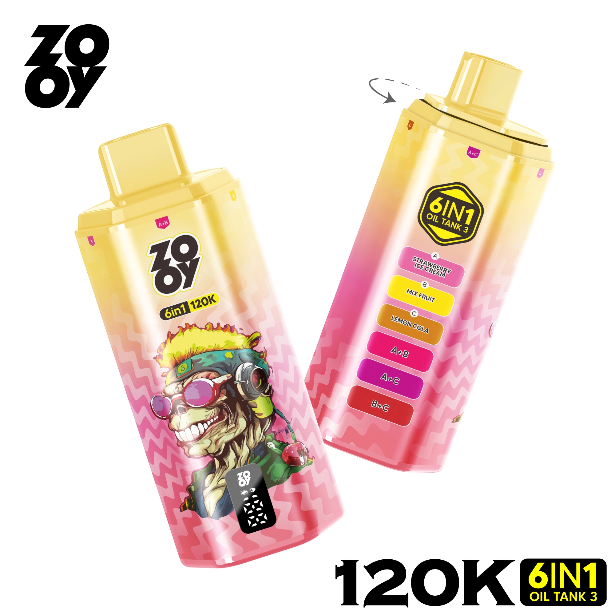 Puff Zooy 6-in-1 120K Rechargeable Disposable Vape