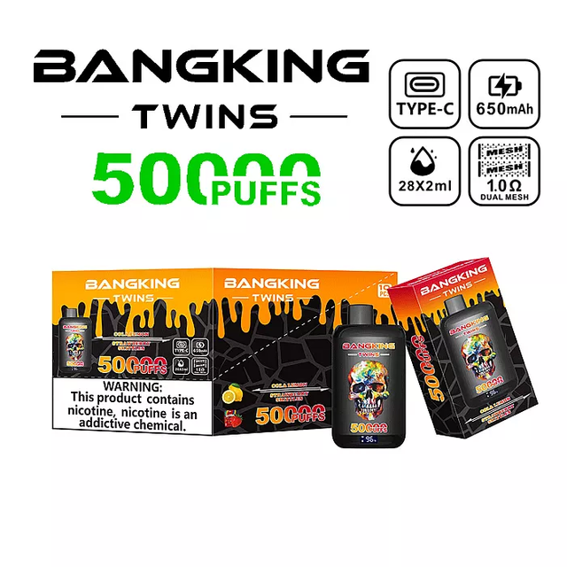 Bang King Twins 50000 Puffs Disposable Vape Double Flavor With Mesh Coil