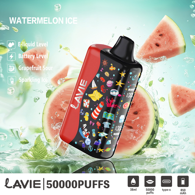 Lavie 50K Puffs Rechargeable Disposable Vape 38mL E-Liquid Type-C