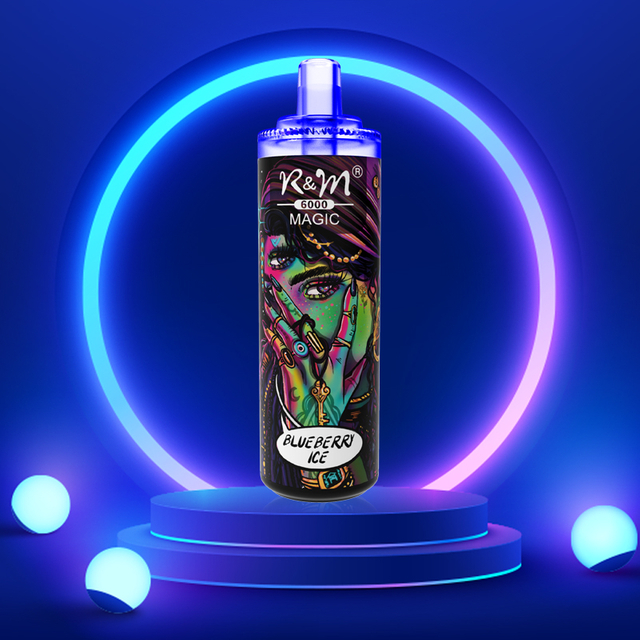 Custom Fruit Flavors Good Taste RGB Light Mesh Coil R&M Magic 6000Puffs Elf Bar Hyde Disposable Vape E cigarette