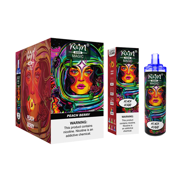 RandM Hottest Food Grade Mouthpiece Wholesale Custom Mesh Coil 6000 Puff R&M MAGIC Mesh Coil E Cigarette Hyde Disposable Vape Puff Elf Bar Pod Device