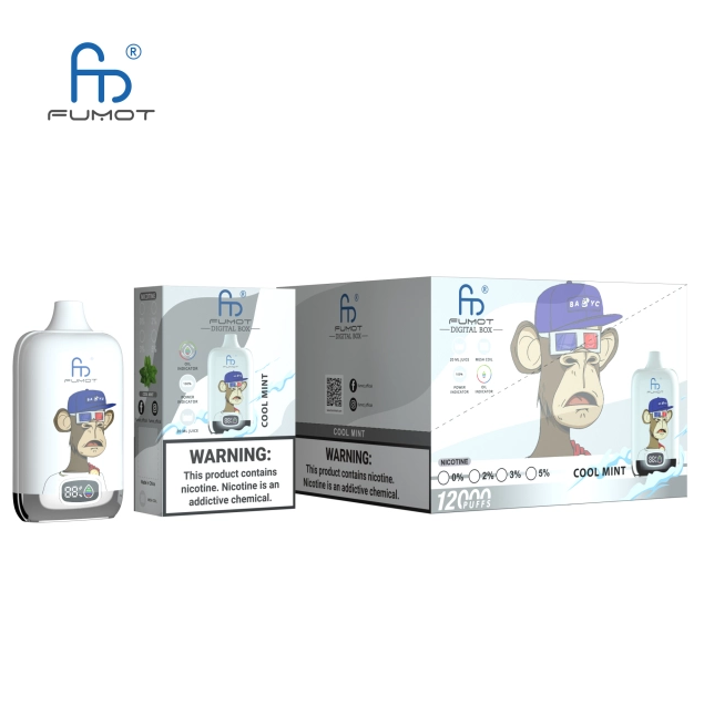 Fumot Randm Digital Box 12K 12000 Puffs 0% 2% 3% 5% Nicotine LED Display Rechargeable Disposable Vape Wholesale