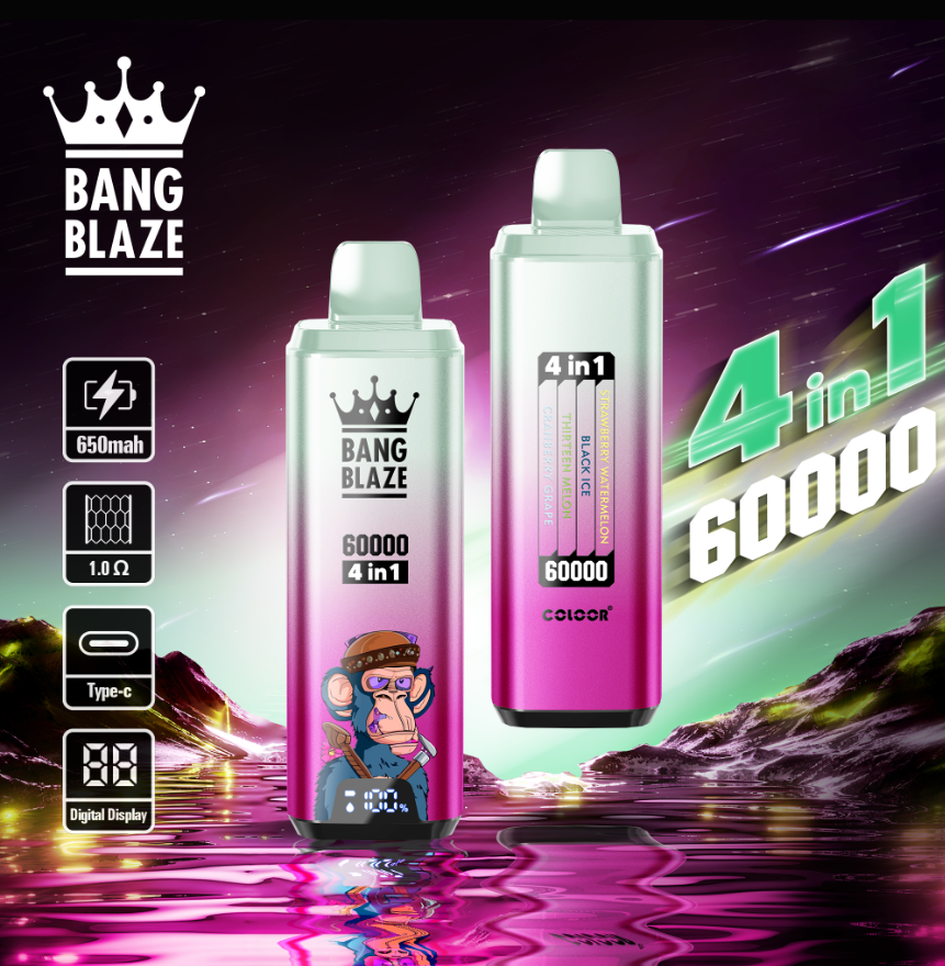 EU Warehouse Digital Screen Bang Blaze 60000 4in1 60K Puffs Disposable Vape Wholesale