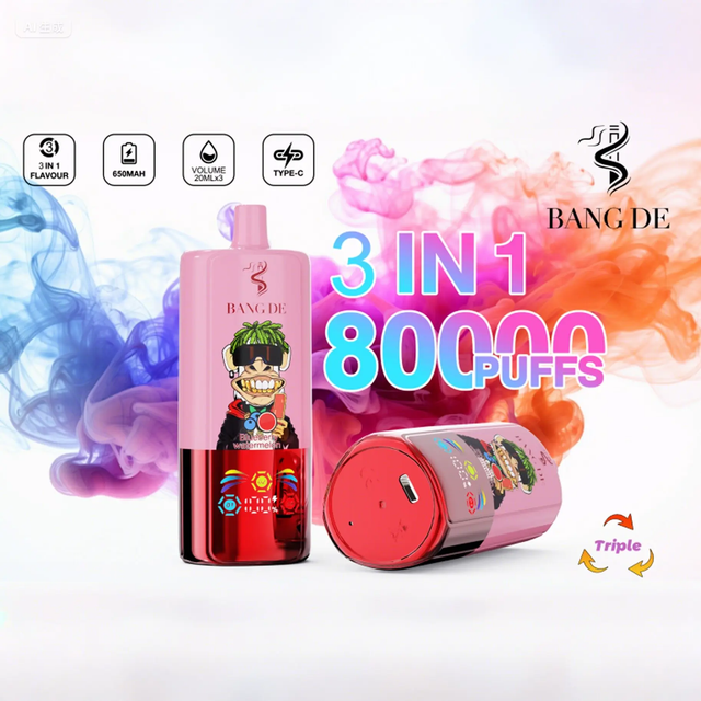 Bang DE 80000 Puffs 2% 3% 5% Nicotine LED Display Rechargeable Disposable Vape Wholesale 