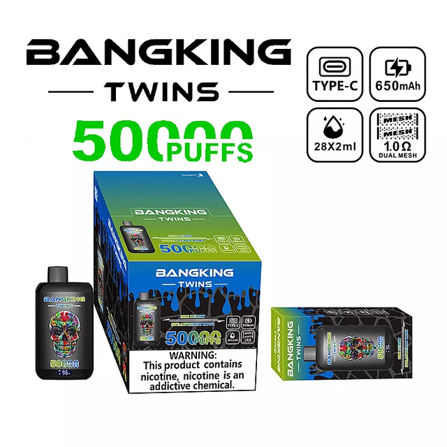 Bang King Twins 50000 Puffs Disposable Vape Double Flavor With Mesh Coil