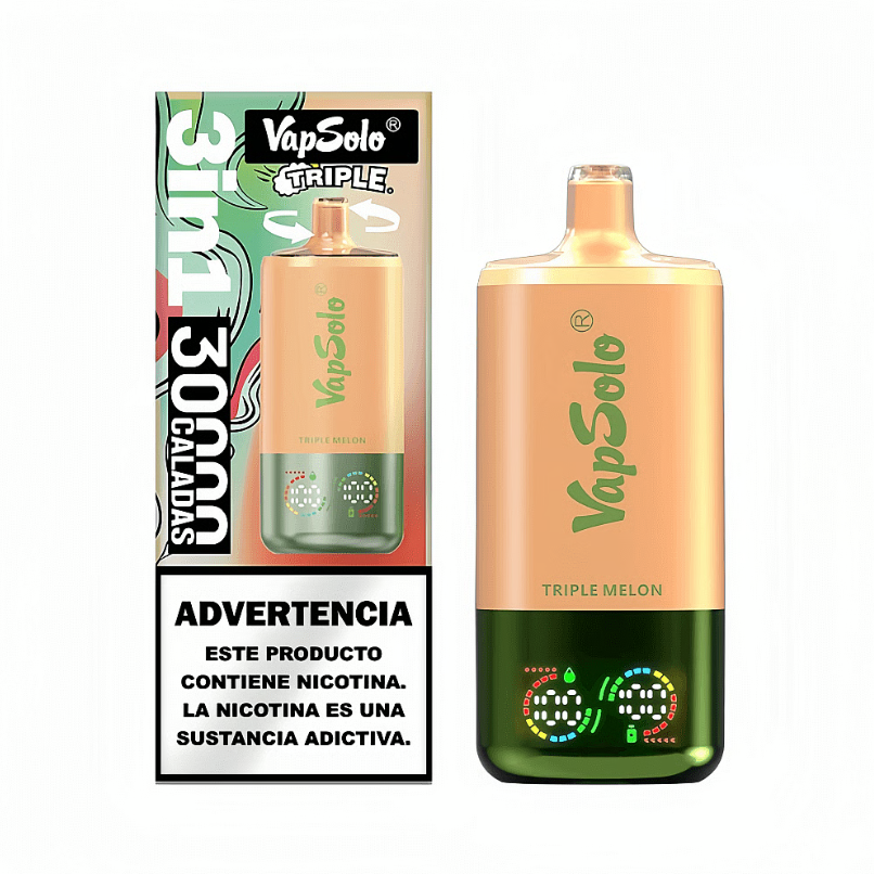 Premium Nicotine Mesh Coil Vapsolo Triple 30000 3 in 1 Rechargeable Disposable Vape Pen Wholesale EU Shipping