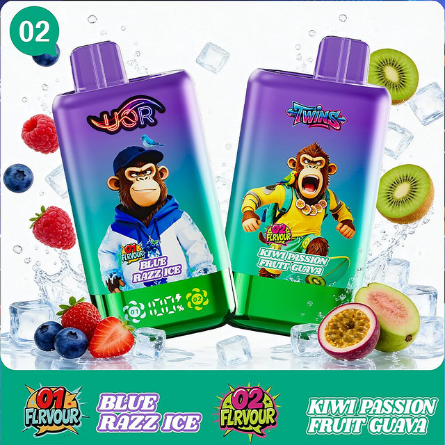 UOR Twins 80000 80K Puffs Double Flavor Rechargeable Disposable Vape with LED Display
