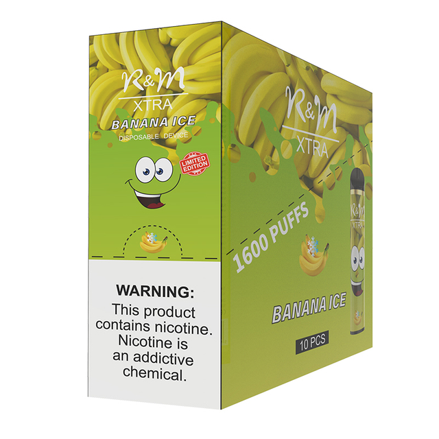 R&M XTRA 1600 Puffs 6% Nicotine Vape Disposable Device | Banana Ice