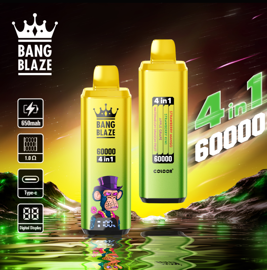 EU Warehouse Digital Screen Bang Blaze 60000 4in1 60K Puffs Disposable Vape Wholesale