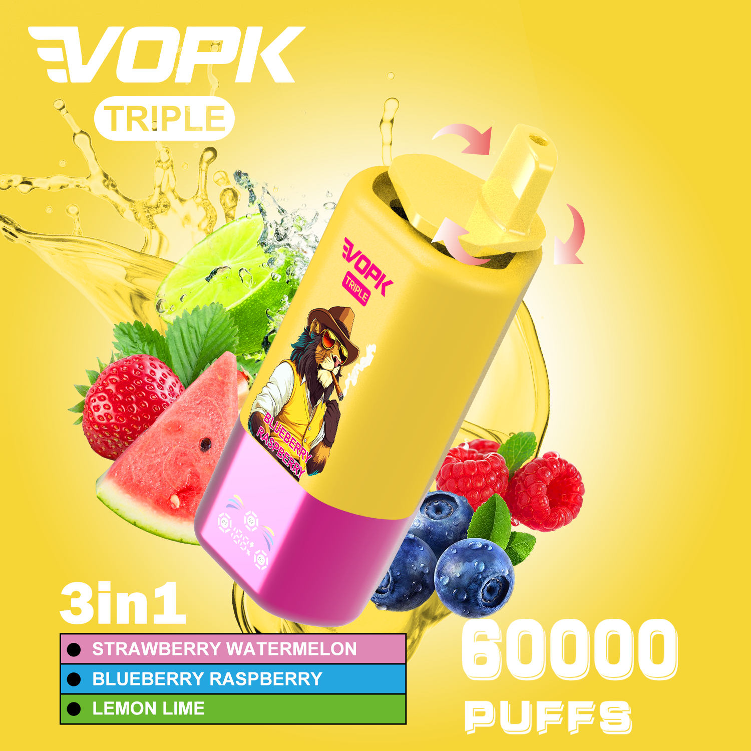 EU Warehouse Vopk Four Flavors 80000 Puffs 4 in 1 Flavors 80k Disposable Vape