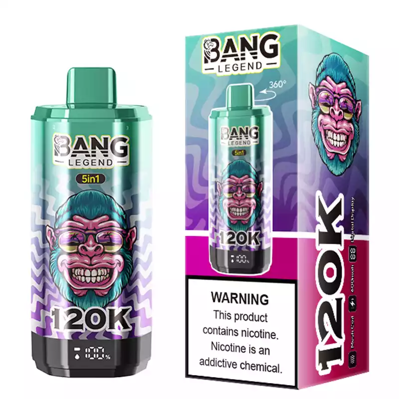 BANG LEGEND 120000 Puffs 5-IN-1 fruit flavor vape easy to use vape device Bulk Buy Rechargeable Disposable Vapes Wholesale