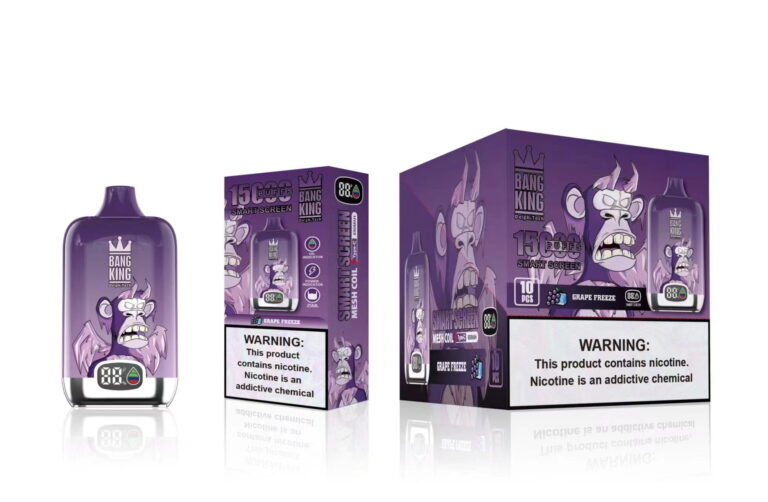 BANG KING SmartScreen 15000 Puffs long lasting disposable vape easy to use vape device fruit flavored disposable vape Rechargeable Disposable Vape Wholesale