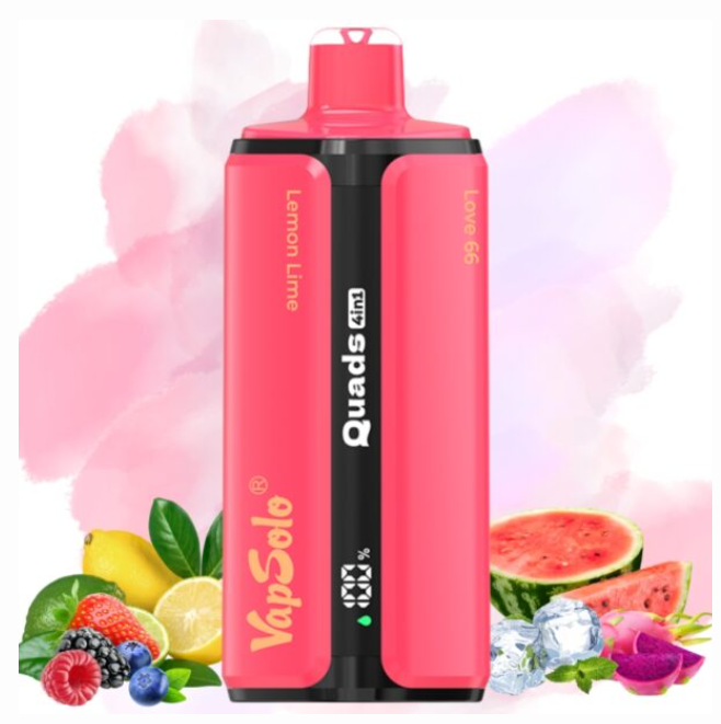 Premium Fruit Flavors Vapsolo Quads 80k Puffs 4 in 1 Rechargeable Disposable Vape Vapor Pen with Mesh Coil Wholesale