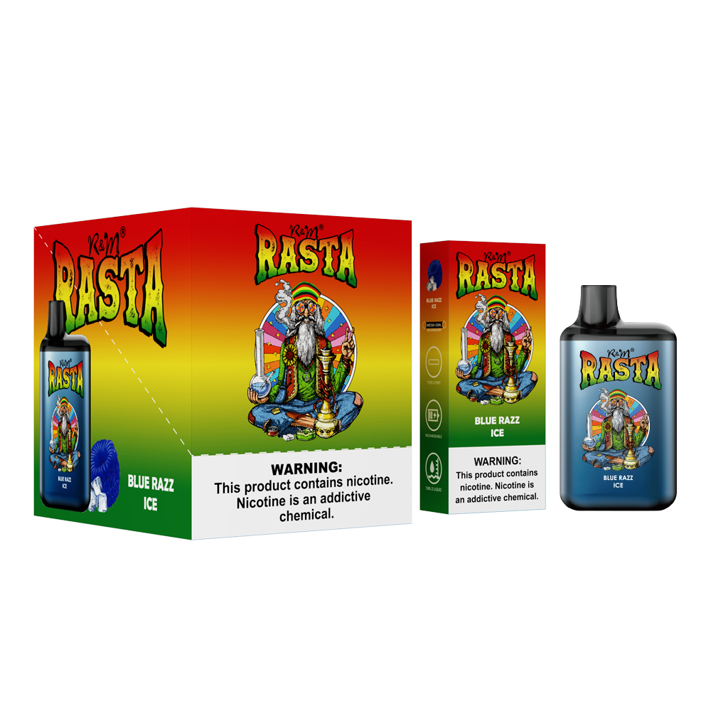 12 Flavors Good Taste R&M RASTA 5500Puffs Mesh Coil Cloud Beast USA UK Wholesale OEM Brand ELF Bar Model Hyde Rechargeable Disposable Vape