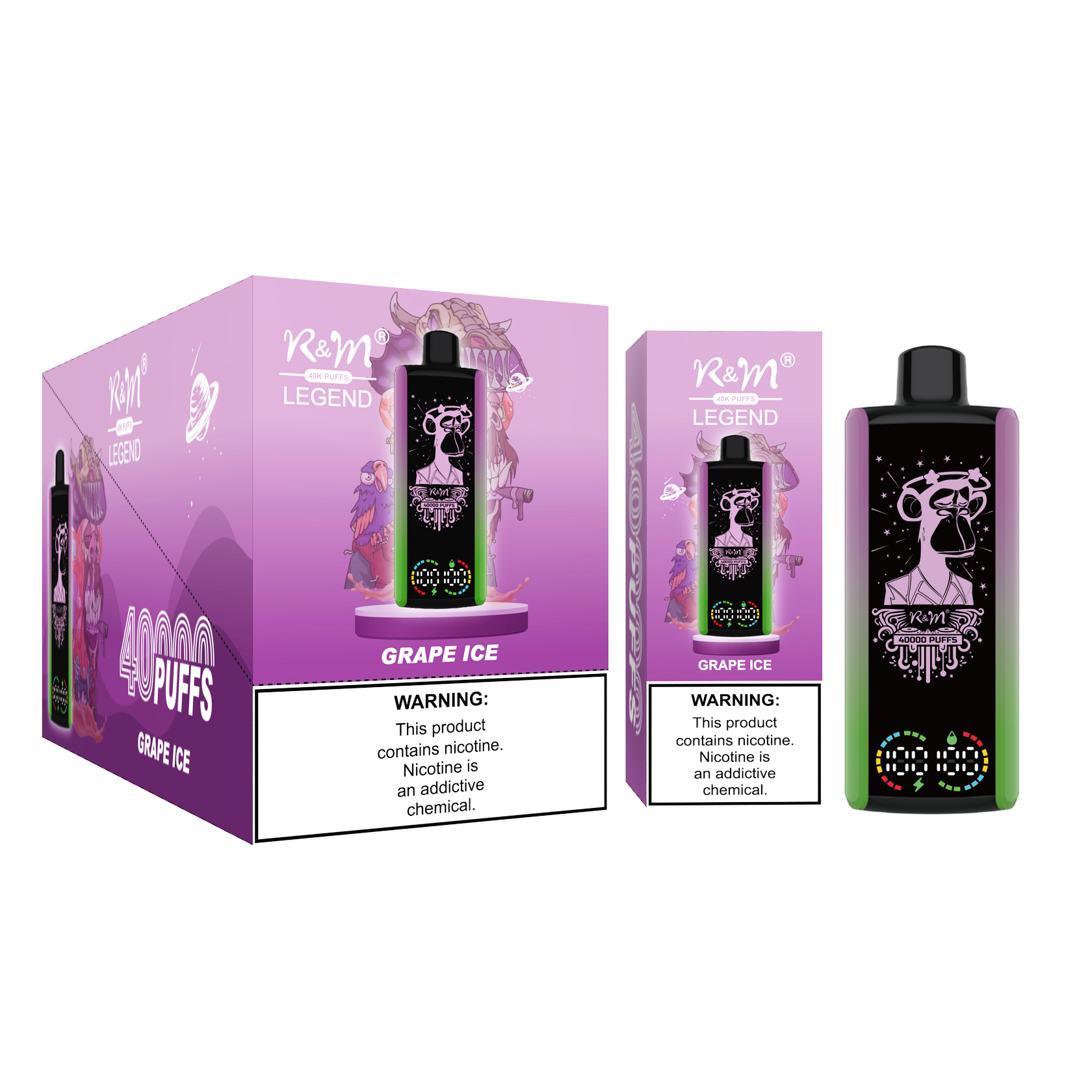 Germany Holland Hot Sale New Big Display Screen 40000Puffs Watermelon Ice Disposable Vape RandM Tornado 7000Puffs R&M Legend Delivery