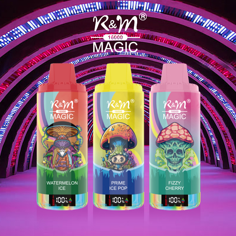 Factory Price RandM Magic 16000Puffs OEM Custom Brand Electronic Cigarette Smoke Puffs Geek Bar Pulse Crown Bar Disposable Vape