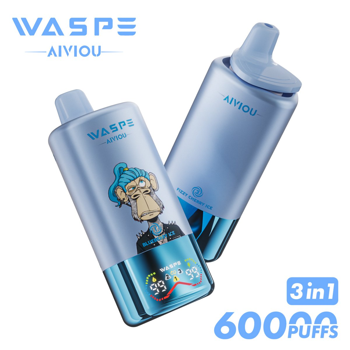 WASPE 60k Puffs | Rechargeable Vape LED Screen