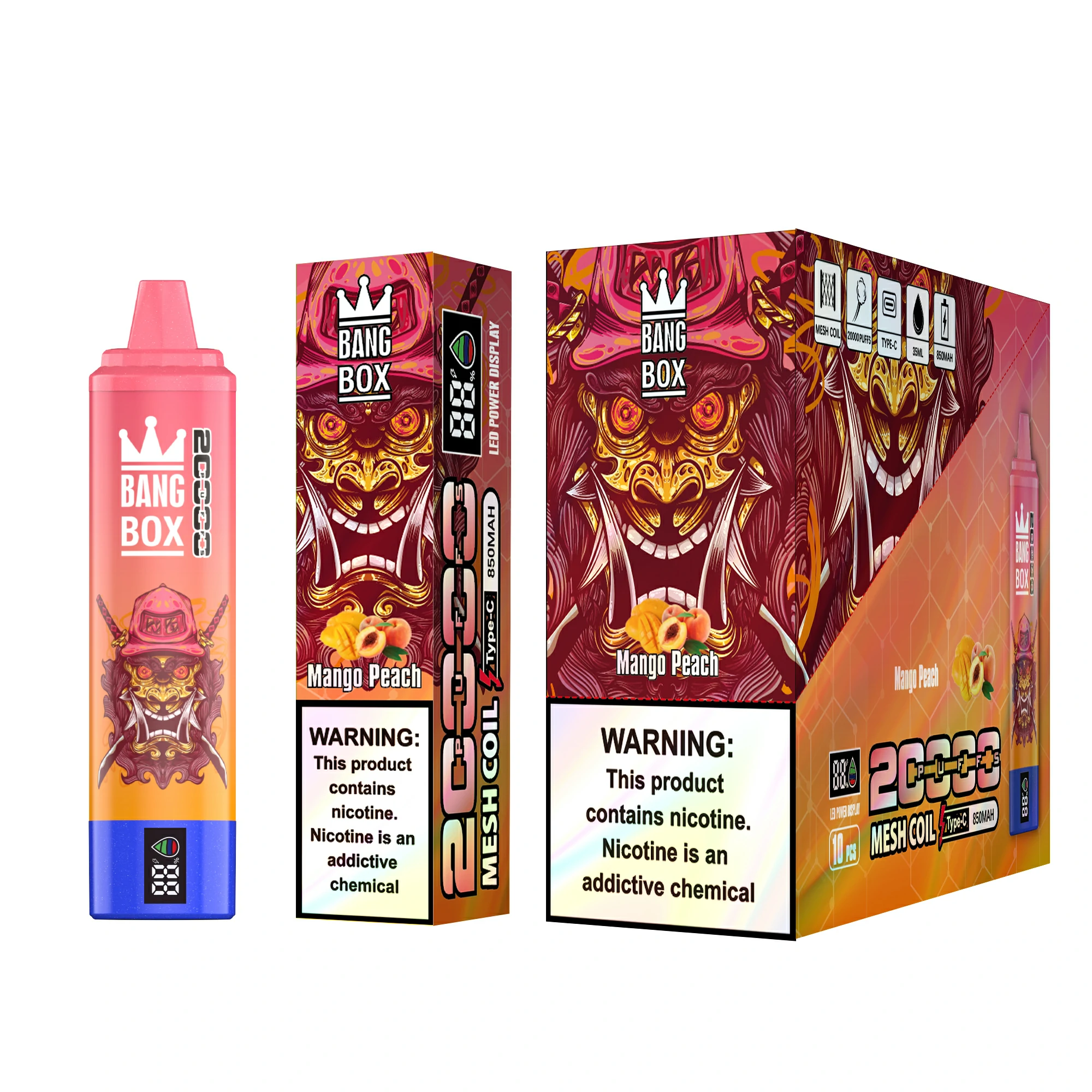 Bang Box 20000 Puffs Vape 0% 2% 3% 5% Nicotine Rechargeable Bulk Buy Disposable Vape Wholesale
