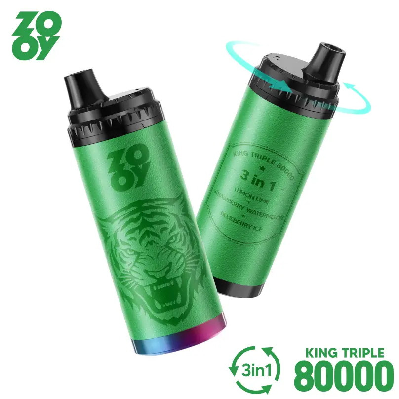 ZOOY King Triple 80K Puffs 3-in-1 Switchable Flavors Disposable Vape