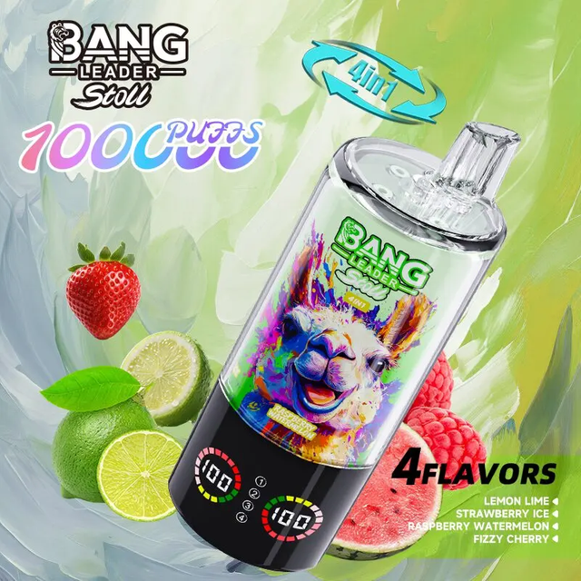 Bang Leader Stoll 100K 100000 Puffs 4 in 1 Flavors & LED Display Disposable Vape