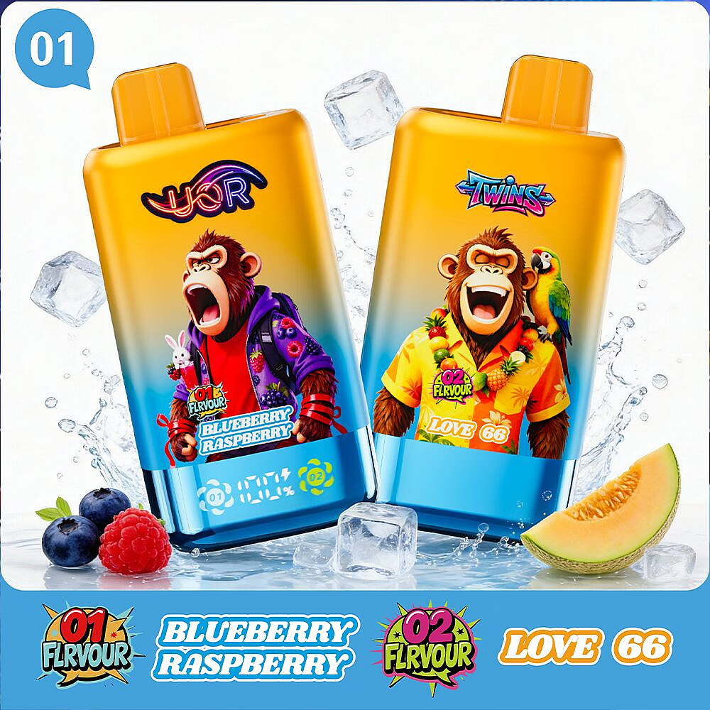 UOR Twins 80000 80K Puffs Double Flavor Rechargeable Disposable Vape with LED Display
