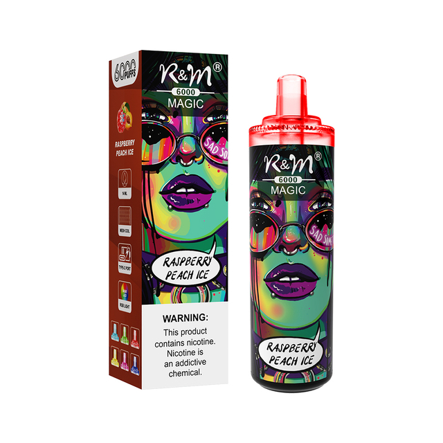 Wholesale Only RGB Light Mesh Coil Type C Rechargeable 6K Puffs R&M Magic Disposable Vape Pen Electronic Cigarette 
