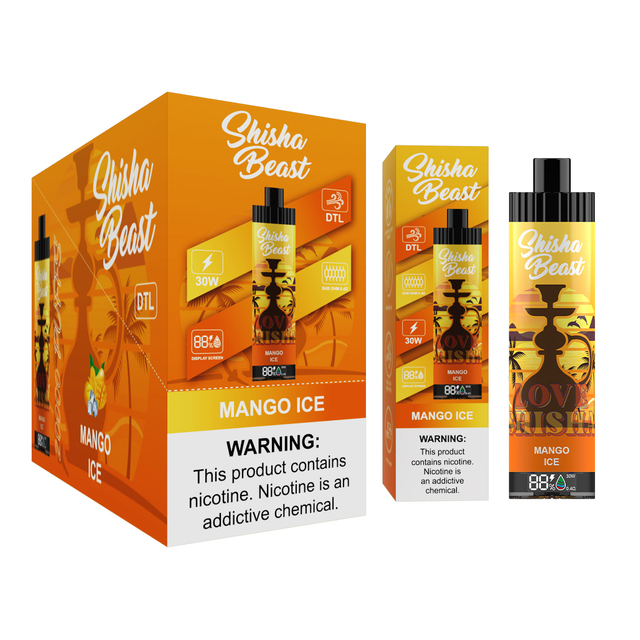 UK Germany Dubai Popular DTL Boost Smoke 20000 Puffs Shisha Beast Crown Bar Vape Disposable 2% 5% With LED Screen Display 