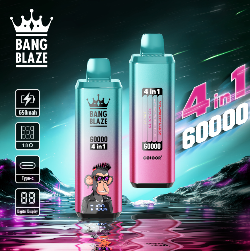 EU Warehouse Digital Screen Bang Blaze 60000 4in1 60K Puffs Disposable Vape Wholesale