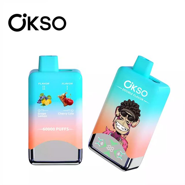 OKSO Double Flavor 60000 Puffs LCD Screen Low Nicotine best disposable vape 2026 long lasting disposable vape Original Factory Bulk Buy Rechargeable Disposable Vapes Pen Wholesale