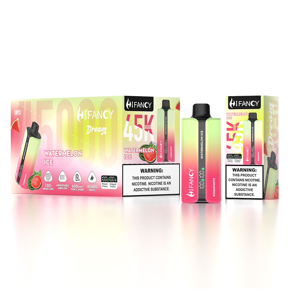 EU Warehouse 2%/3%/5% Nicotine Type C Rechargeable Hifancy Dream 45000 Puffs Disposable Vape 