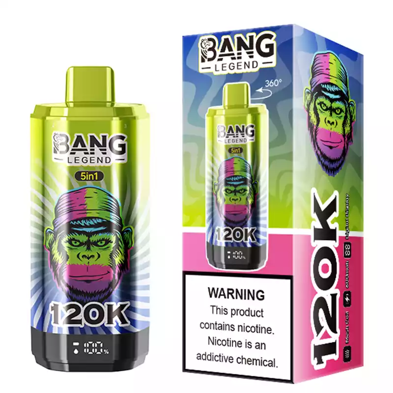 BANG LEGEND 120000 Puffs 5-IN-1 fruit flavor vape easy to use vape device Bulk Buy Rechargeable Disposable Vapes Wholesale