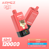 Airmez Fox 120k Puffs 4 in 1 Flavors Disposable Vape with LED Display