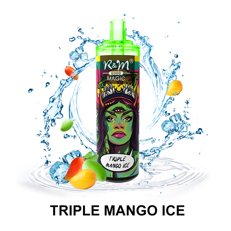 Hyde Edge Vape Factory E Cigarette RGB Glow Light 6000 Puff R&M Magic 0% 2% 5% Salt Nicotine Mesh Coil Disposable Vape Pen
