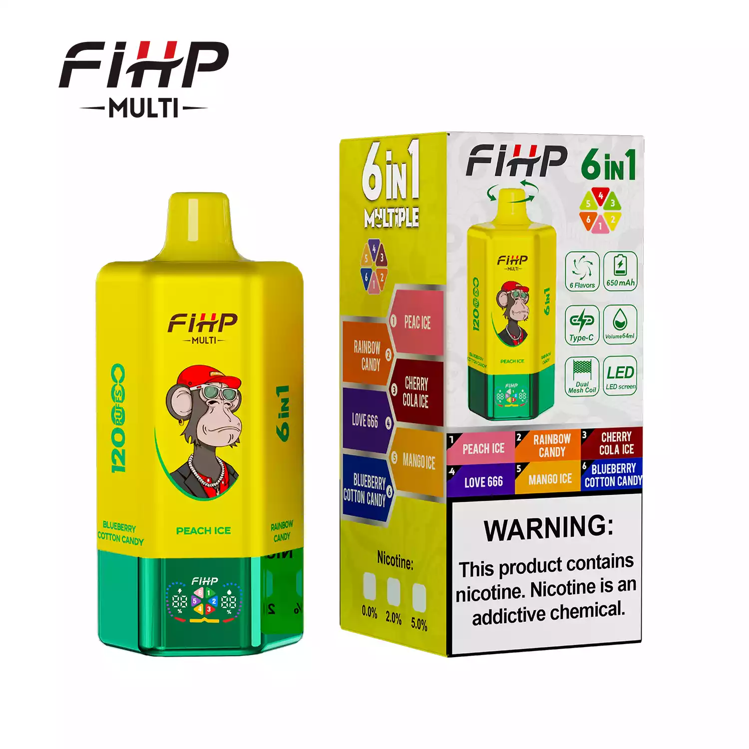 FIHP 120000 Puffs 6-in-1 Multiple Tastes best disposable vape 2026 Bulk Buy Rechargeable Disposable Vapes