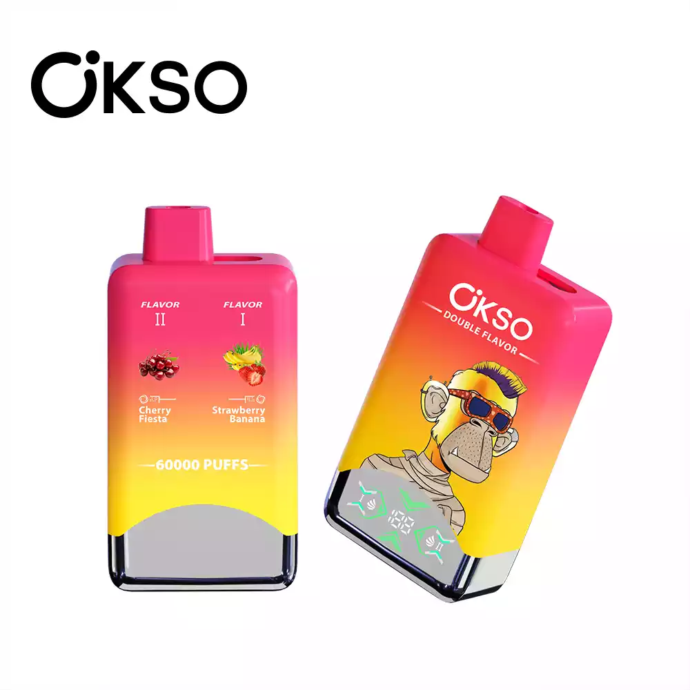 OKSO Double Flavor 60000 Puffs LCD Screen Low Nicotine best disposable vape 2026 long lasting disposable vape Original Factory Bulk Buy Rechargeable Disposable Vapes Pen Wholesale