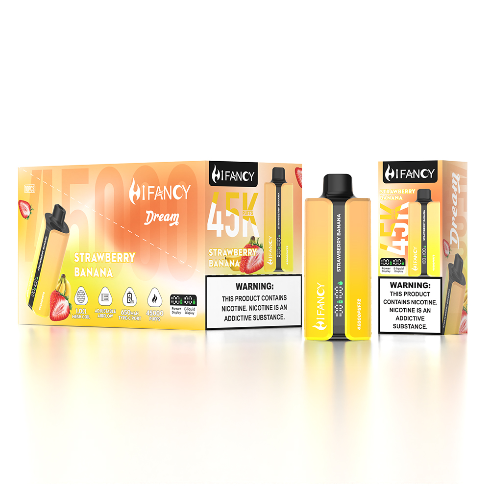EU Warehouse 2%/3%/5% Nicotine Type C Rechargeable Hifancy Dream 45000 Puffs Disposable Vape 