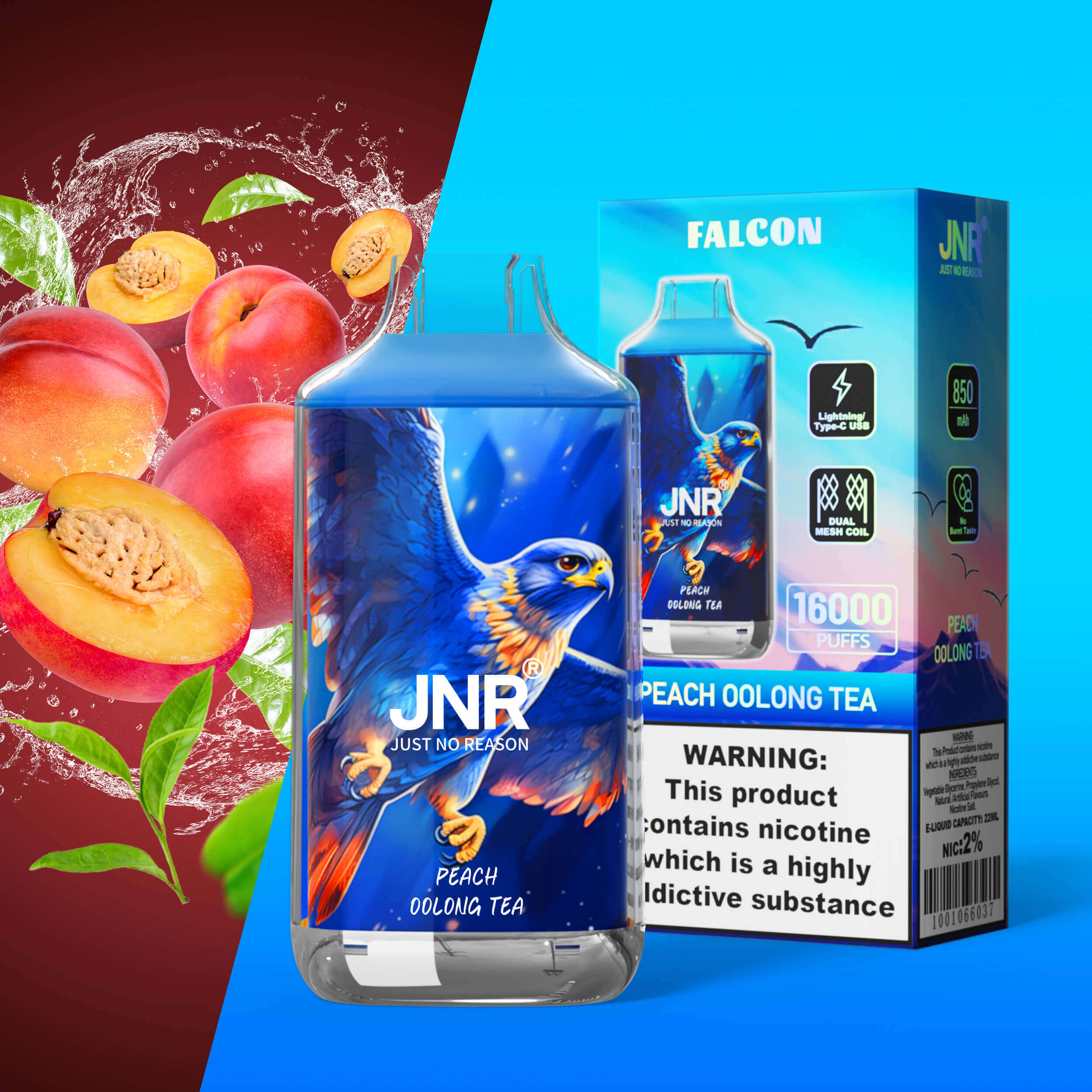 JNR Falcon 16000 Puffs long lasting disposable vape portable fresh stick easy to use vape device fruit flavor vape best disposable vape 2026 Bulk Buy Rechargeable Disposable Vapes Wholesale