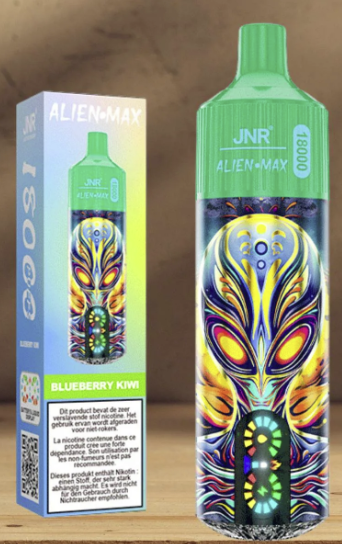 JNR Alien Max 18K Puffs portable vape for travel mint flavored vape pen best disposable vape 2026 premium vape products Bulk Buy Rechargeable Disposable Vapes Wholesale