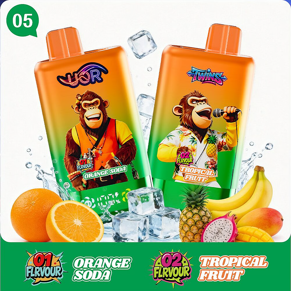 UOR Twins 80000 80K Puffs Double Flavor Rechargeable Disposable Vape with LED Display