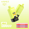 Airmez Fox 120k Puffs 4 in 1 Flavors 2% Nicotine LED Display Rechargeable Disposable Vape Wholesale