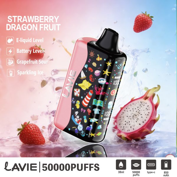 Lavie 50K Puffs Rechargeable Disposable Vape 38mL E-Liquid Type-C